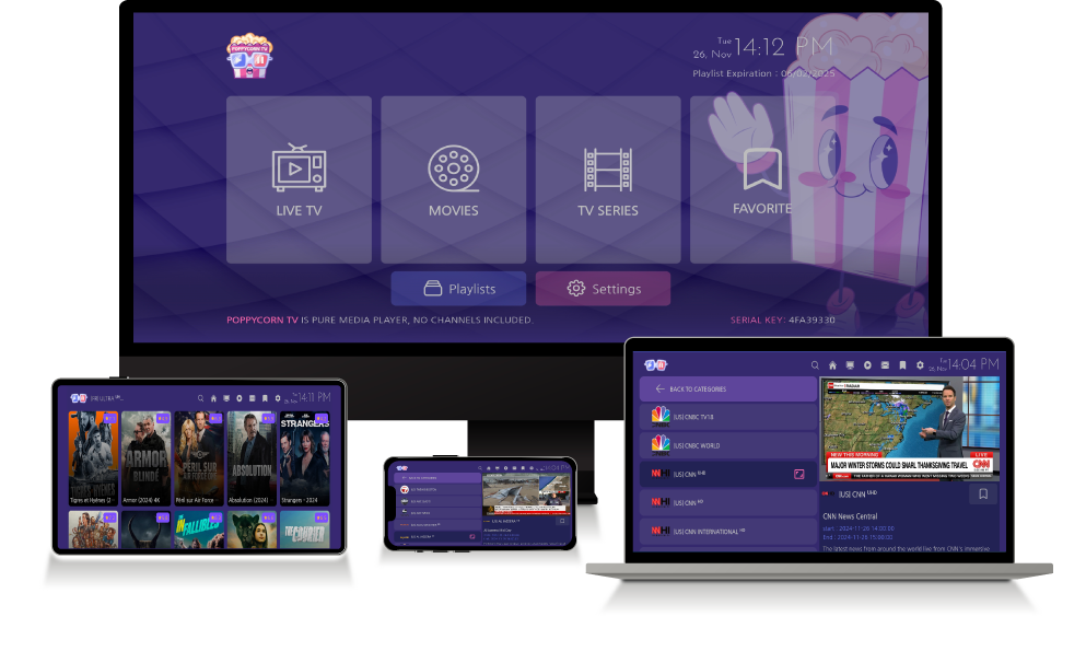 poppycorn tv iptv player media